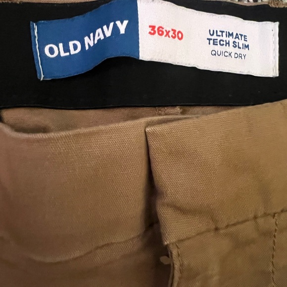 Old Navy Men’s Ultimate Tech Slim Chino Pants - 36x30 - Tan - Picture 2 of 8